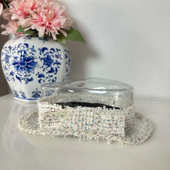 CHANEL | Accessories | Chanel Transparent Rare Tweed Hat  display picture 2